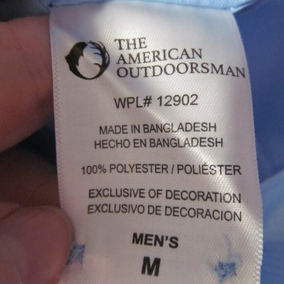 NWT The American Outdoorsman Men's Fishing Shirt UPF 40 Quick Dry Blue Sz Medium - Picture 15 of 16